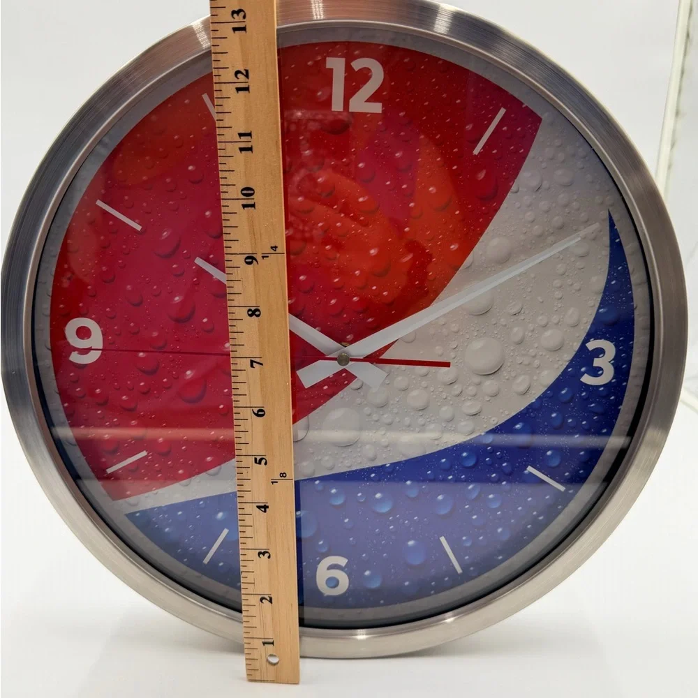 Pepsi Red, White & Blue Logo Wall 14” Clock